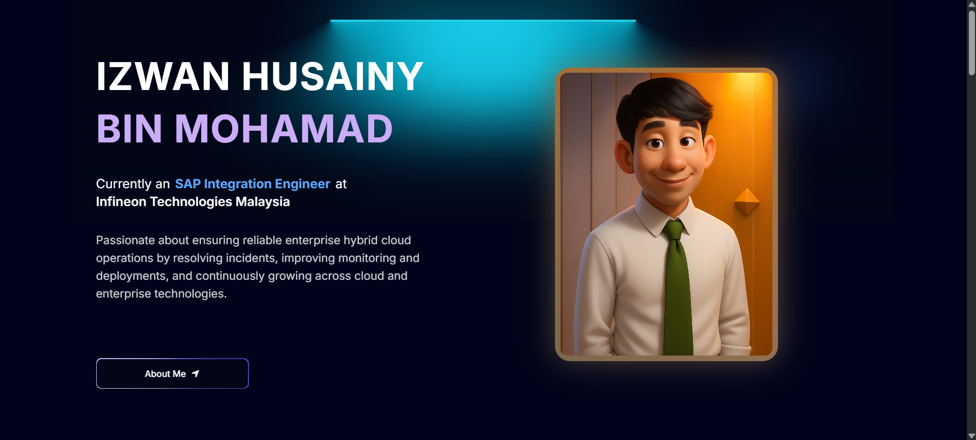 Cloud-Native Portfolio Application screenshot 1
