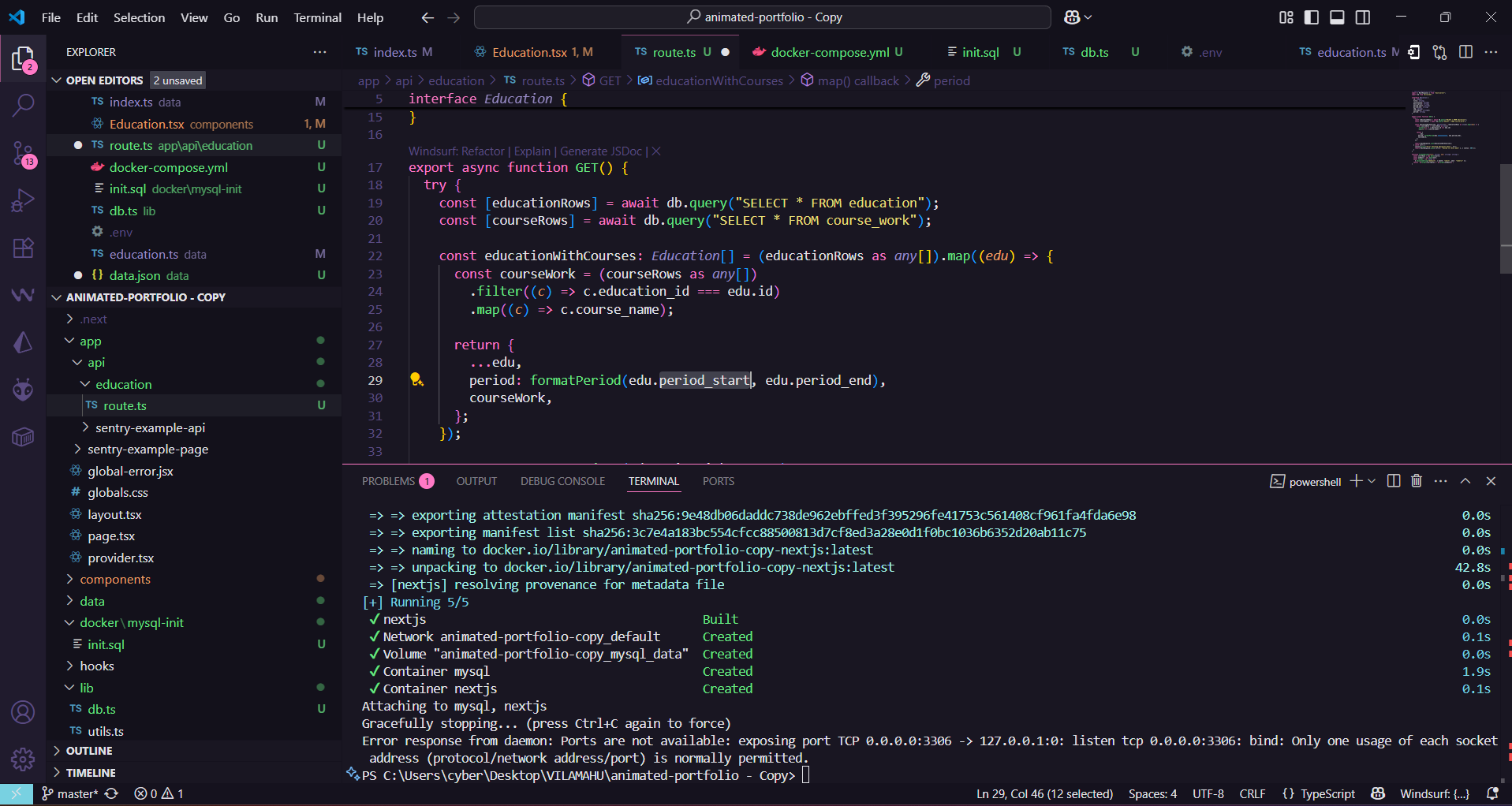 Cloud-Native Portfolio Application screenshot 3